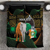 Personalized Cote dIvoire Independence Day Bedding Set Ivory Coast Elephant African Pattern - Wonder Print Shop