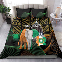 Personalized Cote dIvoire Independence Day Bedding Set Ivory Coast Elephant African Pattern - Wonder Print Shop