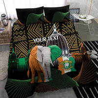 Personalized Cote dIvoire Independence Day Bedding Set Ivory Coast Elephant African Pattern - Wonder Print Shop