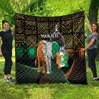 Personalized Cote dIvoire Independence Day Quilt Ivory Coast Elephant African Pattern - Wonder Print Shop