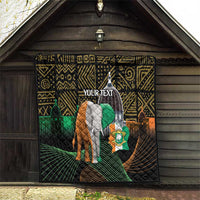 Personalized Cote dIvoire Independence Day Quilt Ivory Coast Elephant African Pattern - Wonder Print Shop