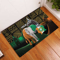Personalized Cote dIvoire Independence Day Rubber Doormat Ivory Coast Elephant African Pattern - Wonder Print Shop
