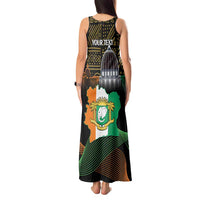 Personalized Cote dIvoire Independence Day Tank Maxi Dress Ivory Coast Elephant African Pattern - Wonder Print Shop