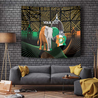 Personalized Cote dIvoire Independence Day Tapestry Ivory Coast Elephant African Pattern - Wonder Print Shop