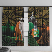 Personalized Cote dIvoire Independence Day Window Curtain Ivory Coast Elephant African Pattern - Wonder Print Shop