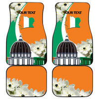 Personalized Ivory Coast Independence Day Car Mats Ornithogalum Arabicum Happy 64 Years Anniversary - Wonder Print Shop