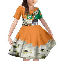 Personalized Ivory Coast Independence Day Family Matching Mermaid Dress and Hawaiian Shirt Ornithogalum Arabicum Happy 64 Years Anniversary - Wonder Print Shop