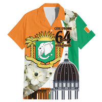 Personalized Ivory Coast Independence Day Family Matching Mermaid Dress and Hawaiian Shirt Ornithogalum Arabicum Happy 64 Years Anniversary - Wonder Print Shop