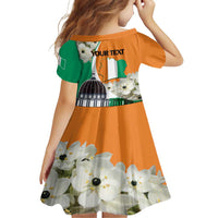 Personalized Ivory Coast Independence Day Family Matching Tank Maxi Dress and Hawaiian Shirt Ornithogalum Arabicum Happy 64 Years Anniversary - Wonder Print Shop