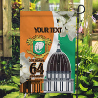 Personalized Ivory Coast Independence Day Garden Flag Ornithogalum Arabicum Happy 64 Years Anniversary - Wonder Print Shop