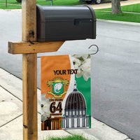 Personalized Ivory Coast Independence Day Garden Flag Ornithogalum Arabicum Happy 64 Years Anniversary - Wonder Print Shop