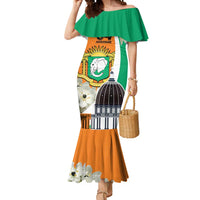 Personalized Ivory Coast Independence Day Mermaid Dress Ornithogalum Arabicum Happy 64 Years Anniversary - Wonder Print Shop