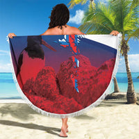 Faroe Islands National Day Beach Blanket Olavsoka Faroes Map With Tjaldur - Wonder Print Shop