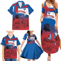 Faroe Islands National Day Family Matching Summer Maxi Dress and Hawaiian Shirt Olavsoka Faroes Map With Tjaldur - Wonder Print Shop