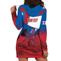 Faroe Islands National Day Hoodie Dress Olavsoka Faroes Map With Tjaldur - Wonder Print Shop