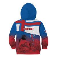 Faroe Islands National Day Kid Hoodie Olavsoka Faroes Map With Tjaldur - Wonder Print Shop