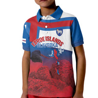 Faroe Islands National Day Kid Polo Shirt Olavsoka Faroes Map With Tjaldur - Wonder Print Shop
