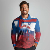 Faroe Islands National Day Long Sleeve Polo Shirt Olavsoka Faroes Map With Tjaldur - Wonder Print Shop