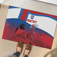 Faroe Islands National Day Rubber Doormat Olavsoka Faroes Map With Tjaldur - Wonder Print Shop