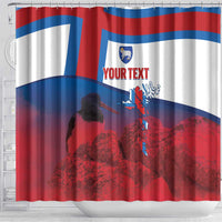 Faroe Islands National Day Shower Curtain Olavsoka Faroes Map With Tjaldur - Wonder Print Shop