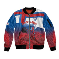 Faroe Islands National Day Sleeve Zip Bomber Jacket Olavsoka Faroes Map With Tjaldur - Wonder Print Shop