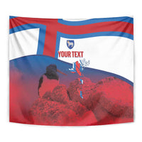 Faroe Islands National Day Tapestry Olavsoka Faroes Map With Tjaldur - Wonder Print Shop