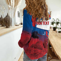 Faroe Islands National Day Women Casual Shirt Olavsoka Faroes Map With Tjaldur - Wonder Print Shop