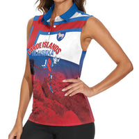 Faroe Islands National Day Women Sleeveless Polo Shirt Olavsoka Faroes Map With Tjaldur - Wonder Print Shop
