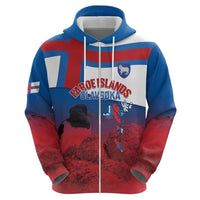 Faroe Islands National Day Zip Hoodie Olavsoka Faroes Map With Tjaldur - Wonder Print Shop