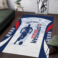Custom Dominican Republic Football Area Rug Vamos Los Quisqueyanos - Wonder Print Shop