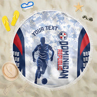 Custom Dominican Republic Football Beach Blanket Vamos Los Quisqueyanos - Wonder Print Shop