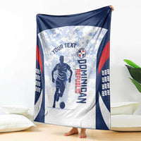 Custom Dominican Republic Football Blanket Vamos Los Quisqueyanos - Wonder Print Shop