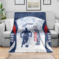 Custom Dominican Republic Football Blanket Vamos Los Quisqueyanos - Wonder Print Shop