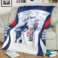 Custom Dominican Republic Football Blanket Vamos Los Quisqueyanos - Wonder Print Shop