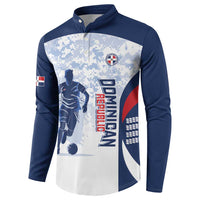 Custom Dominican Republic Football Button Sweatshirt Vamos Los Quisqueyanos - Wonder Print Shop