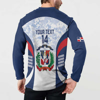Custom Dominican Republic Football Button Sweatshirt Vamos Los Quisqueyanos - Wonder Print Shop