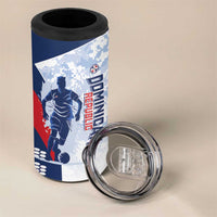 Custom Dominican Republic Football 4 in 1 Can Cooler Tumbler Vamos Los Quisqueyanos - Wonder Print Shop