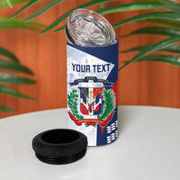 Custom Dominican Republic Football 4 in 1 Can Cooler Tumbler Vamos Los Quisqueyanos - Wonder Print Shop