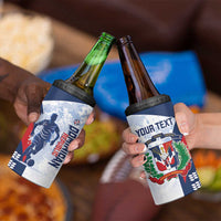 Custom Dominican Republic Football 4 in 1 Can Cooler Tumbler Vamos Los Quisqueyanos - Wonder Print Shop