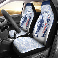 Custom Dominican Republic Football Car Seat Cover Vamos Los Quisqueyanos - Wonder Print Shop