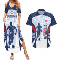 Custom Dominican Republic Football Couples Matching Summer Maxi Dress and Hawaiian Shirt Vamos Los Quisqueyanos - Wonder Print Shop