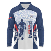 Custom Dominican Republic Football Long Sleeve Polo Shirt Vamos Los Quisqueyanos - Wonder Print Shop