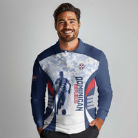 Custom Dominican Republic Football Long Sleeve Polo Shirt Vamos Los Quisqueyanos - Wonder Print Shop