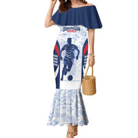 Custom Dominican Republic Football Mermaid Dress Vamos Los Quisqueyanos - Wonder Print Shop