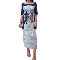 Custom Dominican Republic Football Puletasi Vamos Los Quisqueyanos - Wonder Print Shop