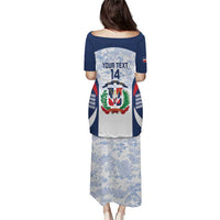 Custom Dominican Republic Football Puletasi Vamos Los Quisqueyanos - Wonder Print Shop