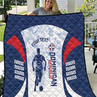 Custom Dominican Republic Football Quilt Vamos Los Quisqueyanos - Wonder Print Shop
