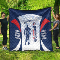 Custom Dominican Republic Football Quilt Vamos Los Quisqueyanos - Wonder Print Shop
