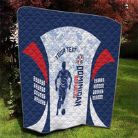 Custom Dominican Republic Football Quilt Vamos Los Quisqueyanos - Wonder Print Shop