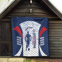 Custom Dominican Republic Football Quilt Vamos Los Quisqueyanos - Wonder Print Shop